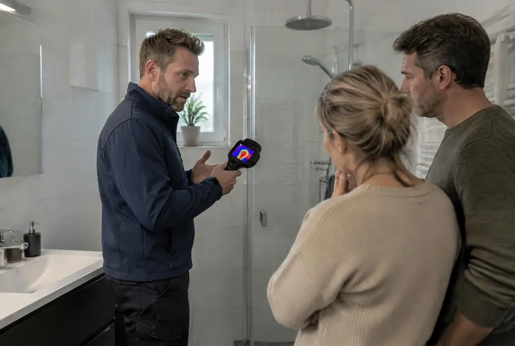 Lekdetectie Leersum – specialist legt bevindingen uit aan bewoner