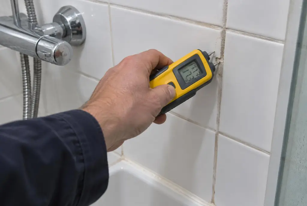 Lekdetectie Leersum – vochtmeter op badkamertegels bij de douche